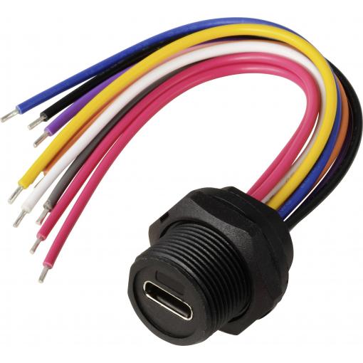 TRU COMPONENTS TC-E10T-FT3-PWF-0.2PV TC-13543616 USB konektor 0.2 m, 1 ks