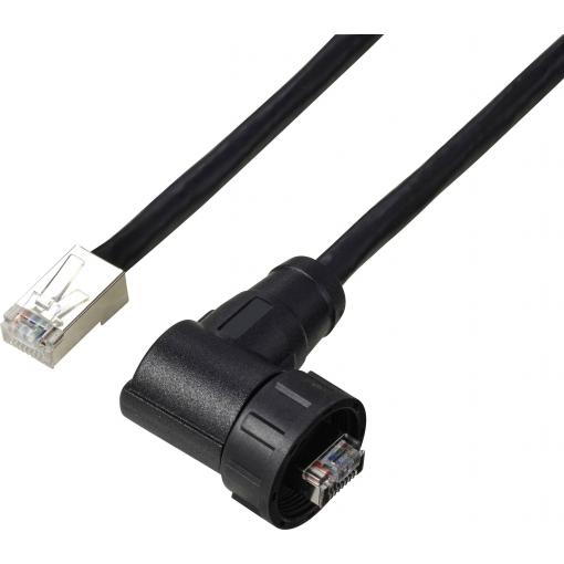 TRU COMPONENTS TC-13543640, RJ45 konektor, černá, 1 ks