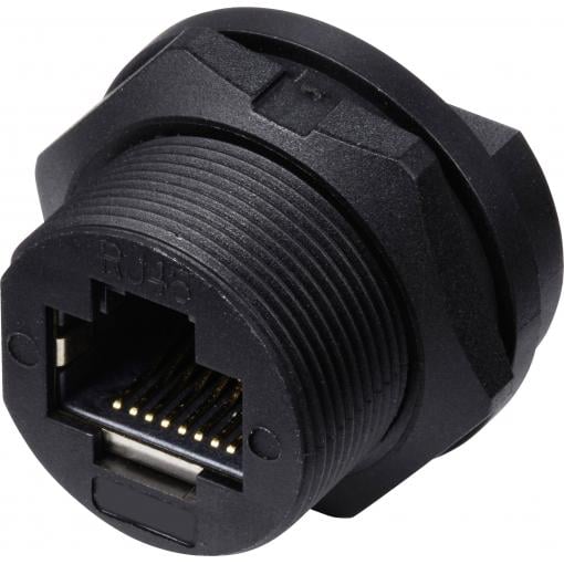 TRU COMPONENTS TC-E13T-FR6-PPF, TC-13543664, zásuvkový modul RJ45, CAT 6A, piny:8, 1 ks