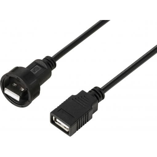 TRU COMPONENTS TC-E13T-MU2-MWA/FU2-NWA-0.5PV-S TC-13543540 USB konektor 0.5 m, 1 ks