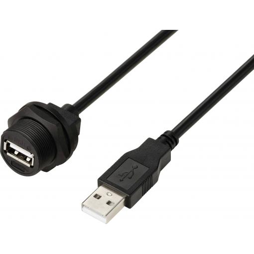 TRU COMPONENTS TC-E13T-FU2-PWF/MU2-NWA-0.5PV-S TC-13543544 USB konektor 0.5 m, 1 ks