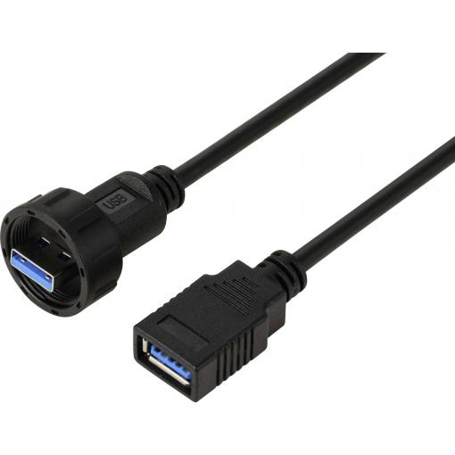 TRU COMPONENTS TC-E13T-MU3-MWA/FU3-NWA-0.5PV-S TC-13543564 USB konektor 0.5 m, 1 ks
