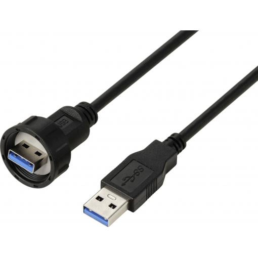 TRU COMPONENTS TC-E13T-MU3-MWA/NWA-0.5PV-S TC-13543560 USB konektor 0.5 m, 1 ks