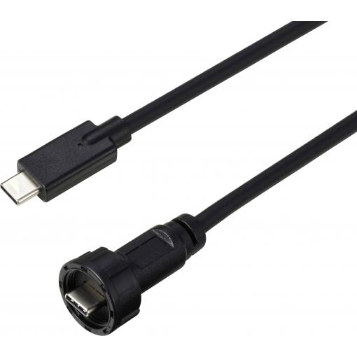 TRU COMPONENTS TC-E10T-MT3.1-MWA/NWA-0.5PV-S TC-13543588 USB konektor 0.5 m, 1 ks