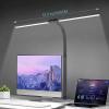 Sygonix SY-6735644 LED lampička na psací stůl s uchycením LED LED 24 W Energetická třída (EEK2021): F (A - G) černá
