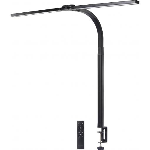 Sygonix SY-6735644 LED lampička na psací stůl s uchycením LED LED 24 W Energetická třída (EEK2021): F (A - G) černá