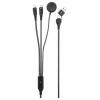 Renkforce Nabíjecí kabel USB USB 2.0 USB-A zástrčka, USB-C ® zástrčka, Apple Lightning konektor, USB-C ® zástrčka, Magnetický konektor 1.20 m černá látkový