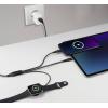 Renkforce Nabíjecí kabel USB USB 2.0 USB-A zástrčka, USB-C ® zástrčka, Apple Lightning konektor, USB-C ® zástrčka, Magnetický konektor 1.20 m černá látkový