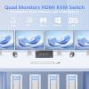 SpeaKa Professional 4 Port HDMI Multi Display KVM Switch 4x4 porty KVM konsole HDMI 3840 x 2160 Pixel