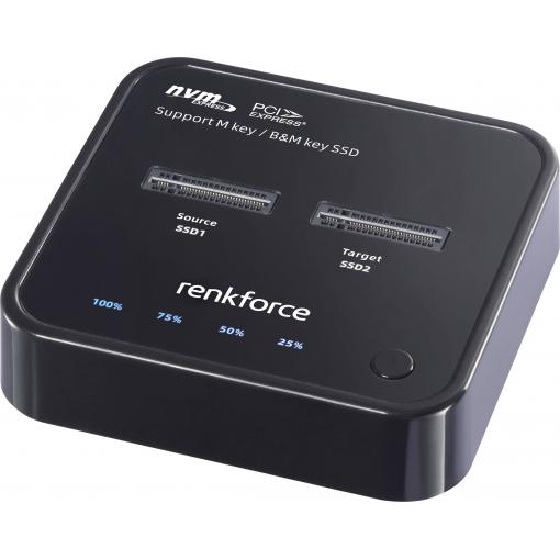 Renkforce RF-TPCD-300 1násobné duplikační stanice pevných disků M.2 PCIe NVMe, USB-C®