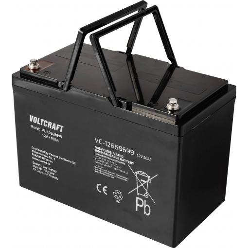VOLTCRAFT VC-12668699 VC-16623045 olověný akumulátor 12 V 90 Ah olověný se skelným rounem (š x v x h) 306 x 210 x 169 mm bezúdržbové, nepatrné vybíjení