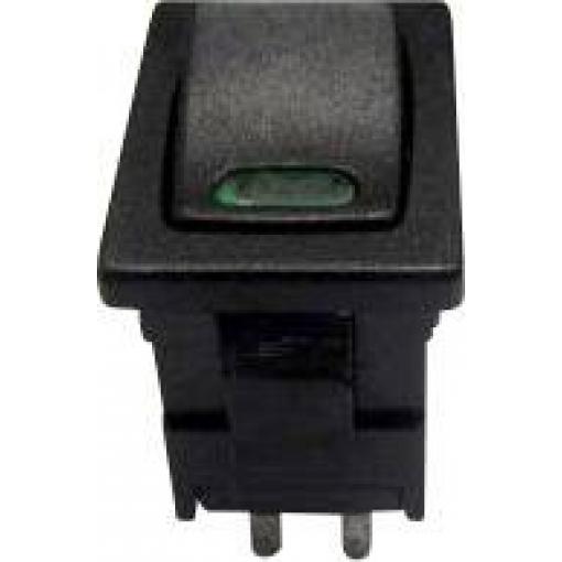 TRU COMPONENTS 1587536 kolébkový spínač TC-R13-66L-02 GN 250 V/AC 6 A 1x vyp/zap s aretací 1 ks