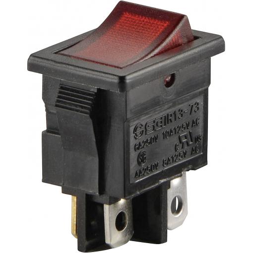TRU COMPONENTS TC-R13-73C-02 kolébkový spínač 250 V/AC 6 A 2x vyp/zap s aretací 1 ks