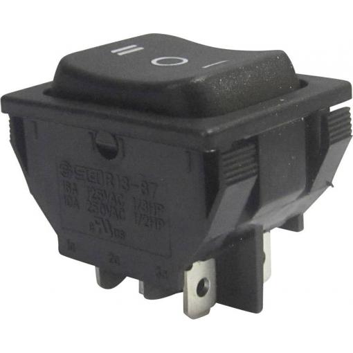 TRU COMPONENTS 1587545 kolébkový spínač TC-R13-87D-02 250 V/AC 10 A 2x zap/vyp/zap s aretací/0/s aretací 1 ks