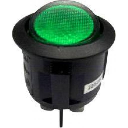 TRU COMPONENTS 1587658 kolébkový spínač TC-R13-244B-02 B/G 220 V/AC 250 V/AC 10 A 2x vyp/zap s aretací 1 ks