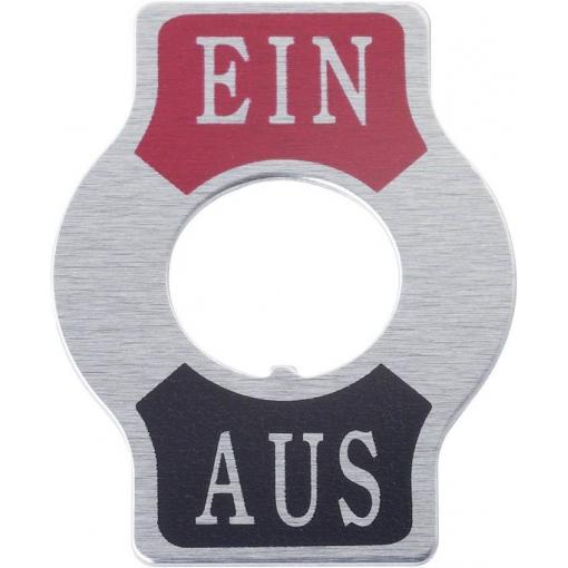 TRU COMPONENTS TC-Indicator Plate ON/OFF označovací štítek Potisk (motiv) EIN/AUS 1 ks