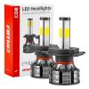 LED žárovka H4 COB 4Side, 6500K, 12–24 V, 38 W