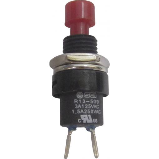 TRU COMPONENTS TC-R13-509A-05RT, 1587747 tlačítko, 7 mm, 250 V/AC, 1.5 A, 1 ks