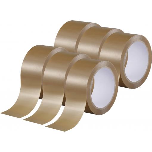 TOOLCRAFT TO-10187040 balicí lepicí páska hnědá (d x š) 66 m x 50 mm 6 ks