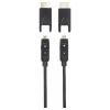 SpeaKa Professional optické vlákno / HDMI kabel Zástrčka HDMI-A, Zástrčka HDMI Micro-D, Zástrčka HDMI-A, Zástrčka HDMI Micro-D 20.00 m černá SP-13597808 8K UHD