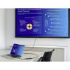 Renkforce RF-6798310 USB-C® / DisplayPort kabelový adaptér [1x USB-C® zástrčka - 1x zásuvka DisplayPort] černošedá 4K UHD 0.20 m