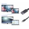 Renkforce RF-6798312 USB-C® / HDMI kabelový adaptér [1x - 1x HDMI zásuvka] černošedá 4K UHD 0.20 m