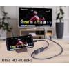 Renkforce RF-6798312 USB-C® / HDMI kabelový adaptér [1x - 1x HDMI zásuvka] černošedá 4K UHD 0.20 m