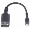 Renkforce RF-6798312 USB-C® / HDMI kabelový adaptér [1x - 1x HDMI zásuvka] černošedá 4K UHD 0.20 m