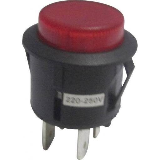 TRU COMPONENTS TC-R13-527AL-02RT, 1587761 tlačítko, 20.2 mm, 250 V/AC, 6 A, 1 ks