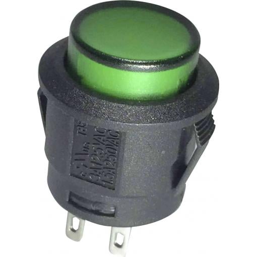 TRU COMPONENTS TC-R13-527AL-02GN, 1587763 tlačítko, 20.2 mm, 250 V/AC, 6 A, 1 ks