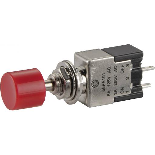 TRU COMPONENTS TC-PA101A1RT, 1587788 tlačítkový spínač, 6.2 mm, 250 V/AC, 3 A, 1 ks