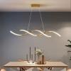 Závěsný lustr LED GR3005, 50 W, zlatý, stmívatelný s dálkovým ovládáním