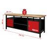 KS Tools 865.0201 pracovní stůl (š x v x h) 2000 x 840 x 680 mm černá, červená
