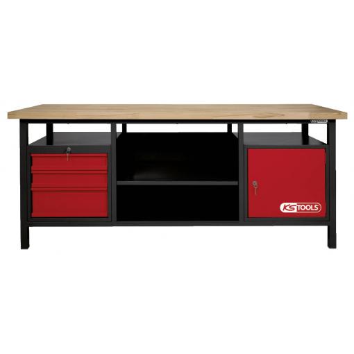KS Tools 865.0201 pracovní stůl (š x v x h) 2000 x 840 x 680 mm černá, červená
