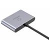 Renkforce RF-6735680 USB Hub 2 + 1 port USB-A, USB-C® USB 3.2 Gen2 10 GBit/s s konektorem USB C šedá RF-TCH-100