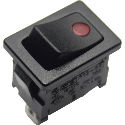 TRU COMPONENTS 1587848 kolébkový spínač TC-R13-66B2-02 B/B 12 V 16 A 1x vyp/zap s aretací 1 ks