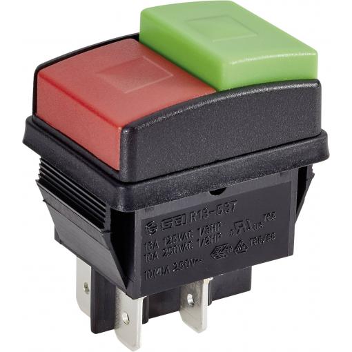 TRU COMPONENTS TC-R13-537A B/R/G, 1587859 tlačítko, 250 V/AC, 10 A, 1 ks