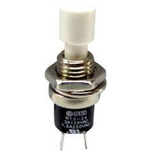 TRU COMPONENTS TC-R13-24B1-02 WT tlačítko 250 V/AC 1.5 A 1x zap/(vyp) bez aretace bílá 1 ks