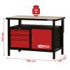 KS Tools 8650003 pracovní stůl (š x v x h) 1200 x 840 x 600 mm černá, červená