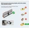Chytrá dveřní vložka/zámek s RFID, PIN a TUYA | Zoneway S1K stříbrná
