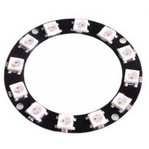 RGB LED kruh WS2812B, 12 LED, průměr 50 mm, USB 5 V