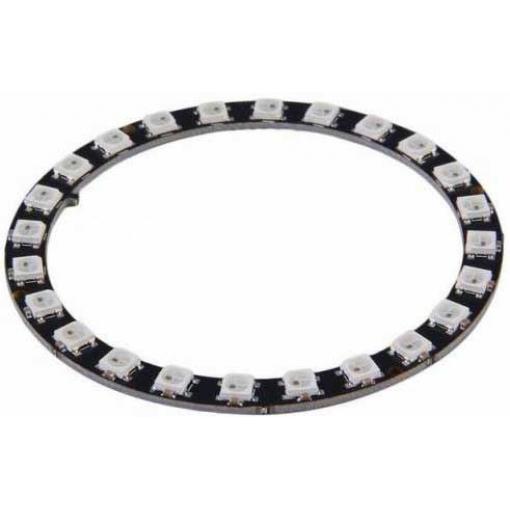 RGB LED kruh WS2812B, 24 adresovatelných diod, průměr 90 mm