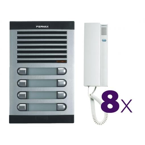 Fermax 4+n Classic audio kit pro 8 účastníků s telefony CityMax, bez el. otvírače