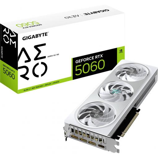 Gigabyte grafická karta Nvidia GeForce RTX 5060 GeForce RTX 5060 8 GB GDDR7 RAM PCIe x8 NVIDIA G-Sync , Sopka, Režim nulového ventilátoru , přetaktovaná