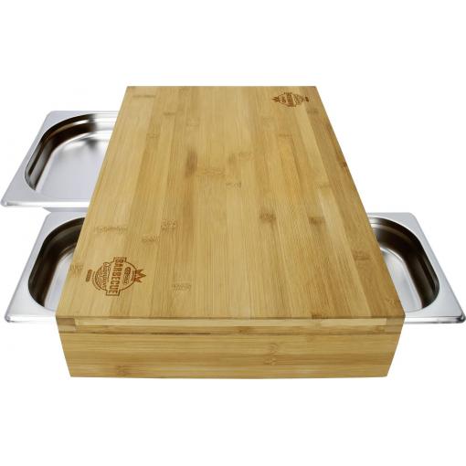 KS Tools 100225 Krájecí prkénko s 3 nerezovými odkapávací miskami