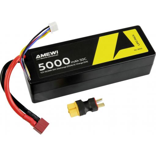 Amewi 28145 akupack Li-Pol (modelářství), 11.1 V, 5.000 mAh, články 3, 50 C, Hardcase, T zásuvka