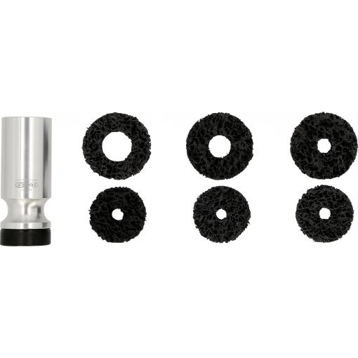 KS Tools 100.5090 Sada pro brusky na náboj kola, Ø 50 / 60 mm, 7 ks