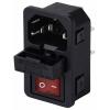 TRU COMPONENTS TC-13599520 IEC zástrčka C13/C14 zástrčka, vestavná rovná Počet kontaktů: 3 10 A černá 1 ks