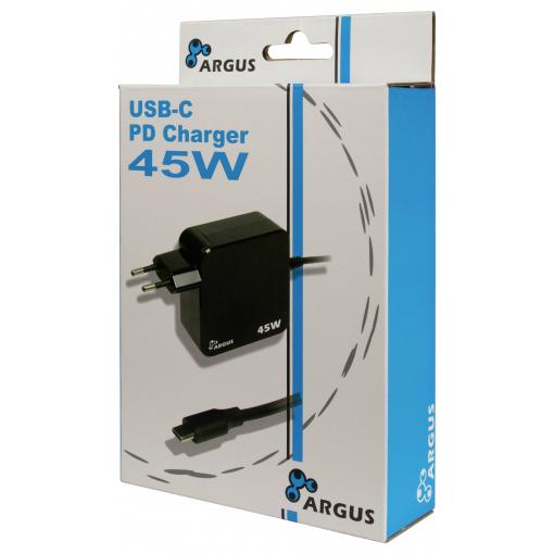 Inter-Tech PD-2045 USB nabíječka, USB Power Delivery (USB-PD) , 45 W, Power Delivery 3.0, černá