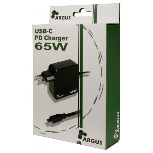 Inter-Tech PD-2065 USB nabíječka, USB Power Delivery (USB-PD) , Rychlonabíječka, USB-C® zástrčka, 65 W, Power Delivery 3.0, černá